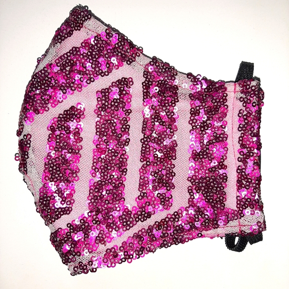 Unbranded Accessories - Purple Sequence Handmade Facemask